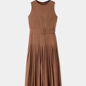 NWT Mango Brown Belted Midi Dress- Size 2